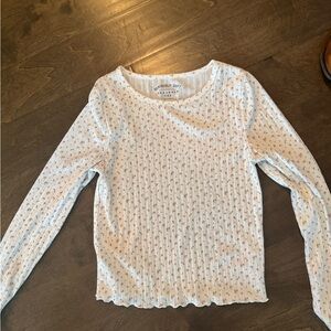 Aeropostale Floral Ribbed Tee